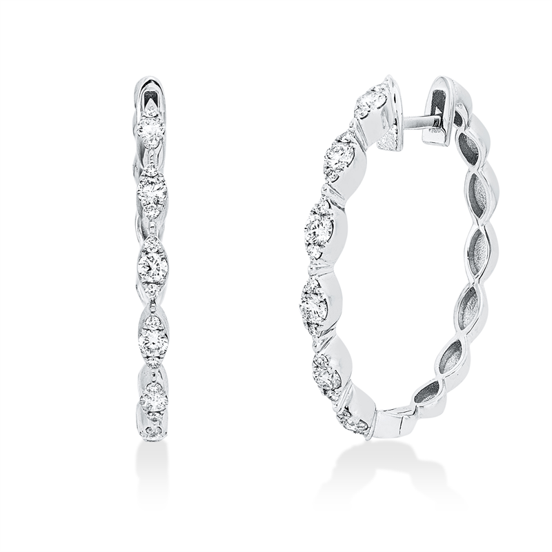Modern Woman Creolen Weißgold 18kt Ref-2W123