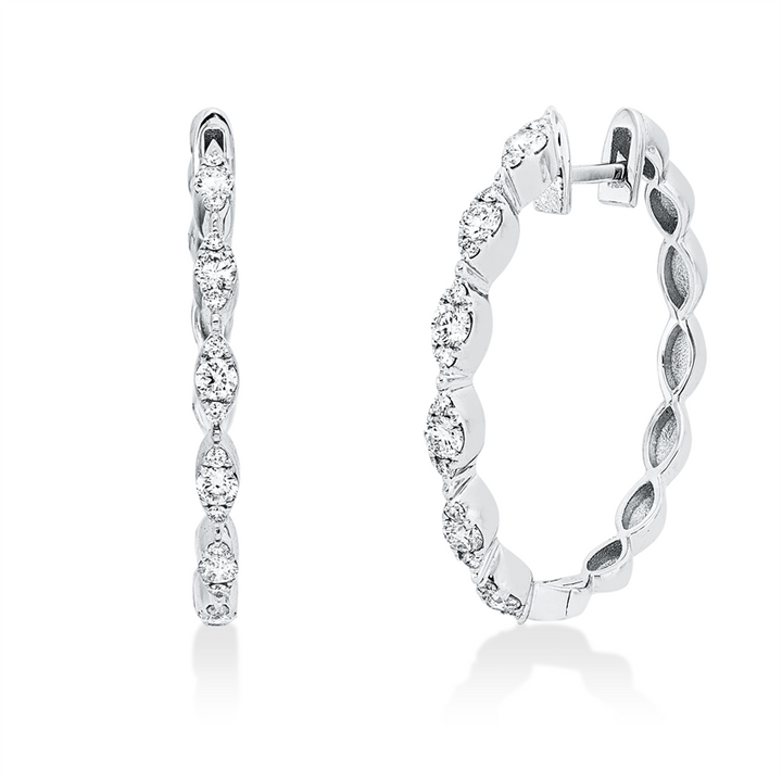 Modern Woman Creolen Weißgold 18kt Ref-2W123