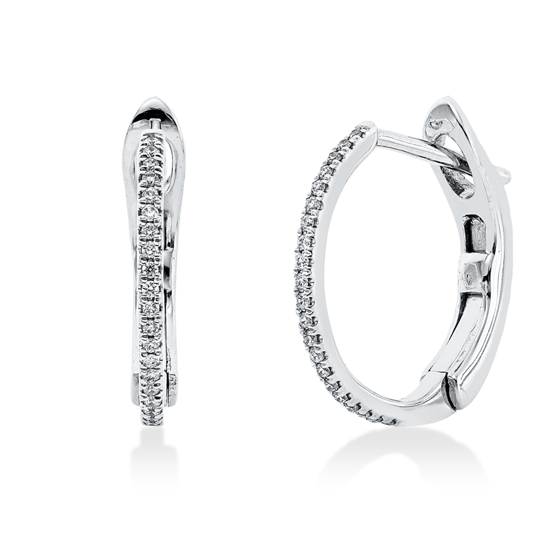 Modern Woman Creolen Weißgold 18kt 0,1ct