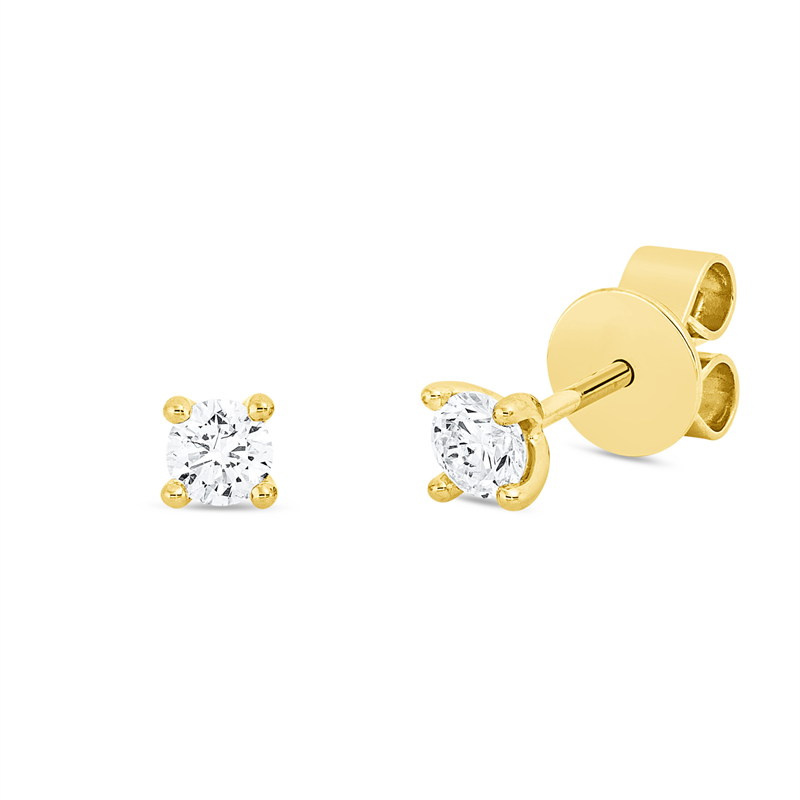 Solitaire Ohrstecker Weißgold 18kt 0,3ct