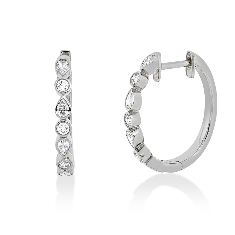 Modern Woman Creolen Weißgold 18kt 0,64ct