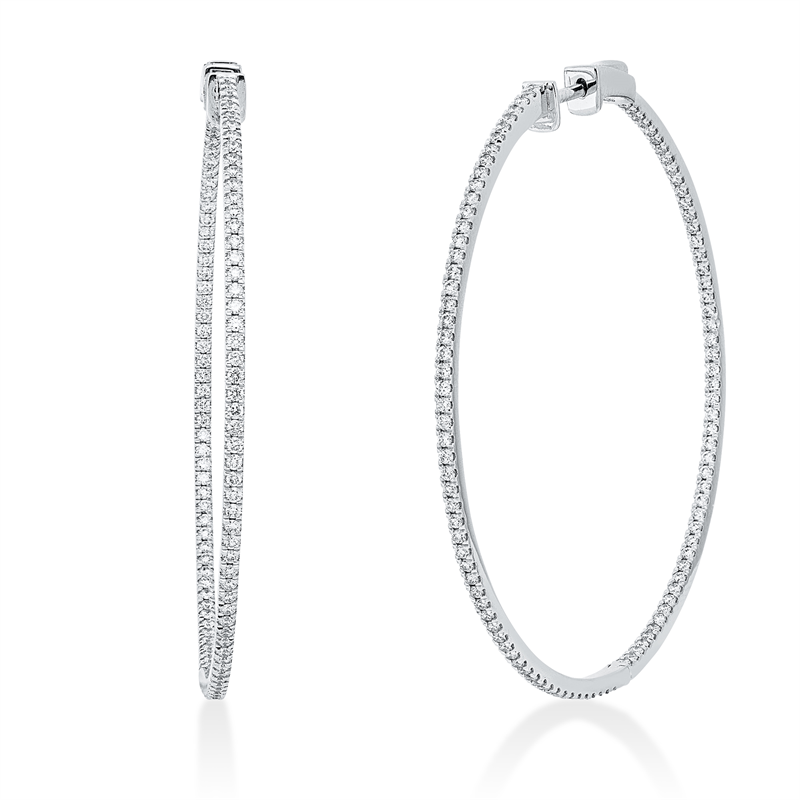 Mehrfachsteinbesatz Creolen Gelbgold 18kt 1,08ct