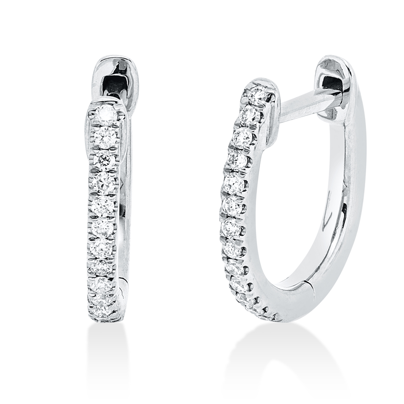 Modern Woman Creolen Weißgold 18kt 0,08ct