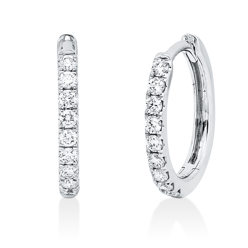 Modern Woman Creolen Weißgold 18kt 0,21ct