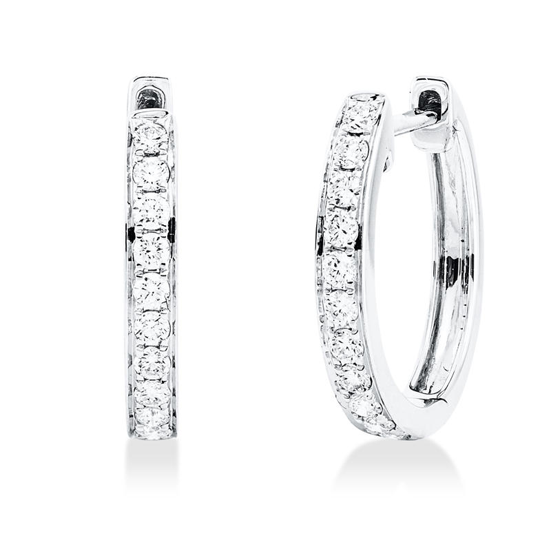 Modern Woman Creolen Weißgold 18kt 0,24ct