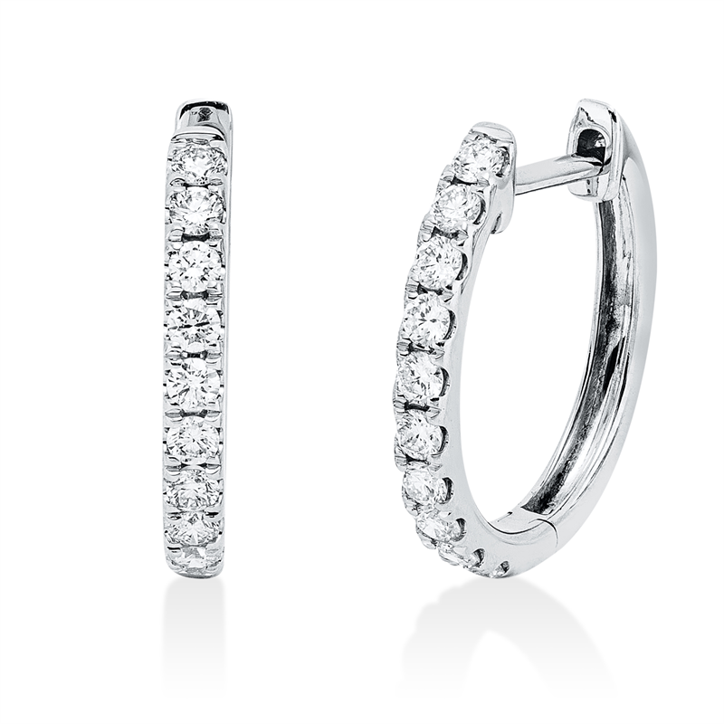 Modern Woman Creolen Weißgold 18kt 0,32ct