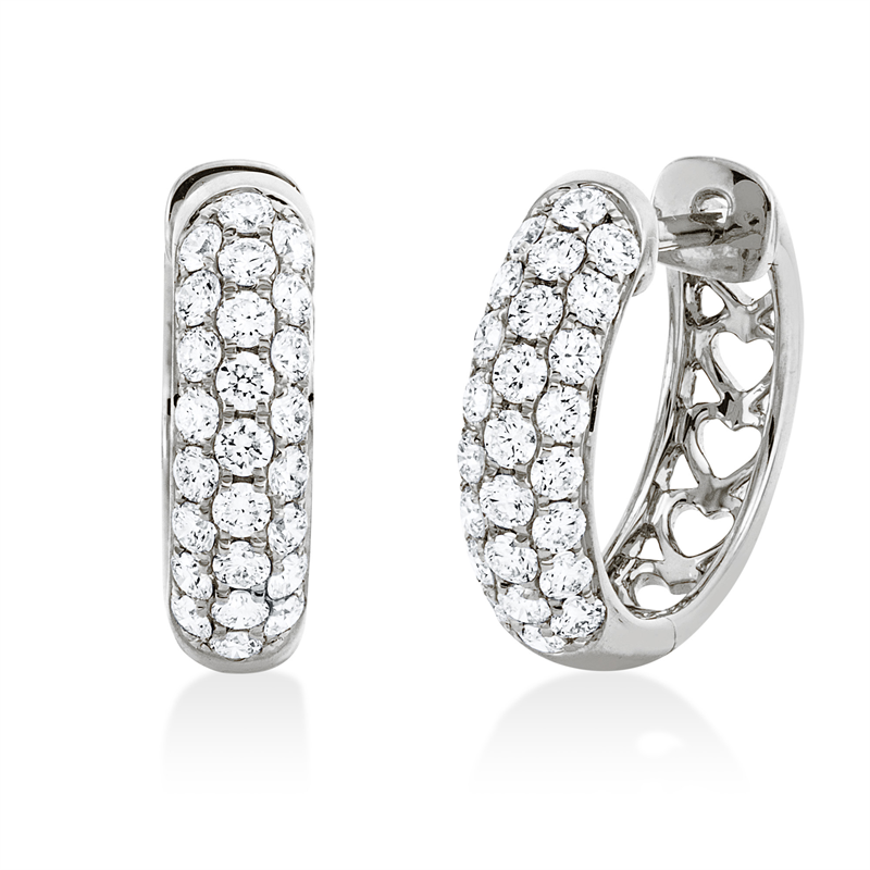 Pavé Creolen Weißgold 18kt 0,57ct