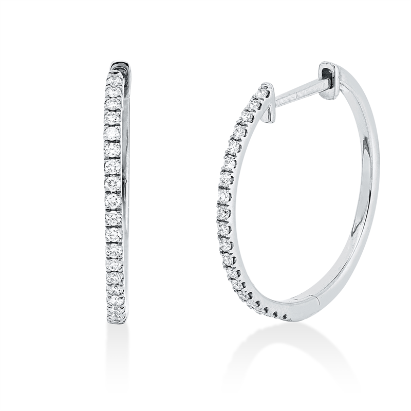 Modern Woman Creolen Weißgold 18kt 0,22ct