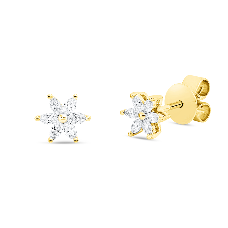 Modern Woman Ohrstecker Gelbgold 18kt 0,23ct