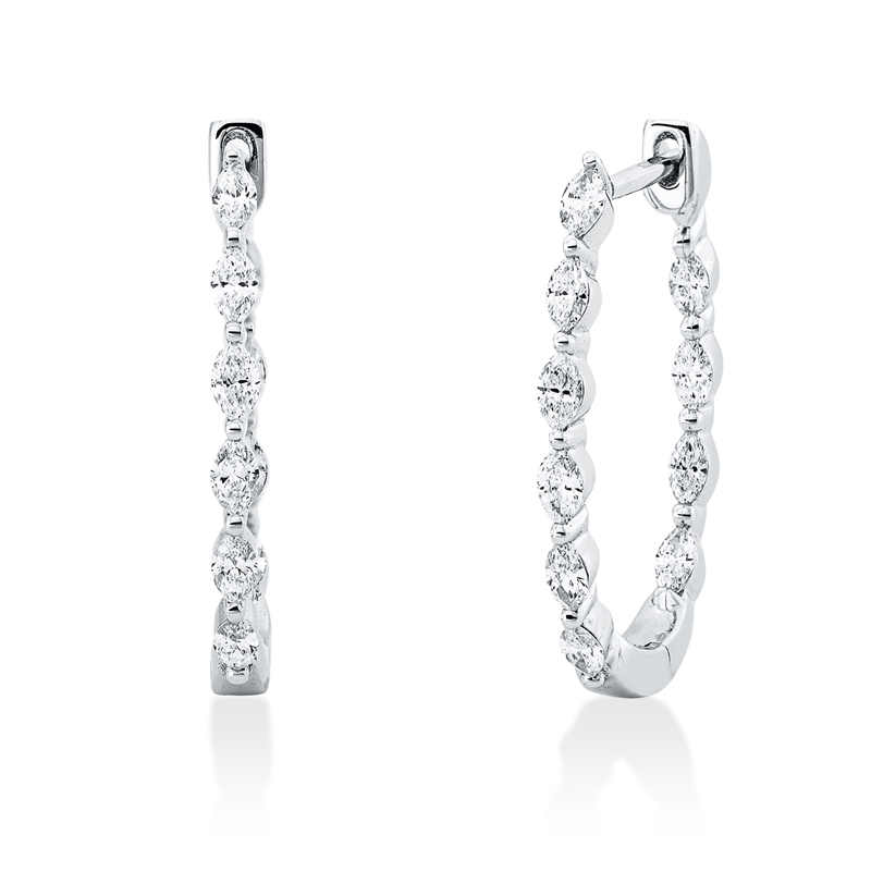 Modern Woman Creolen Weißgold 18kt 0,42ct