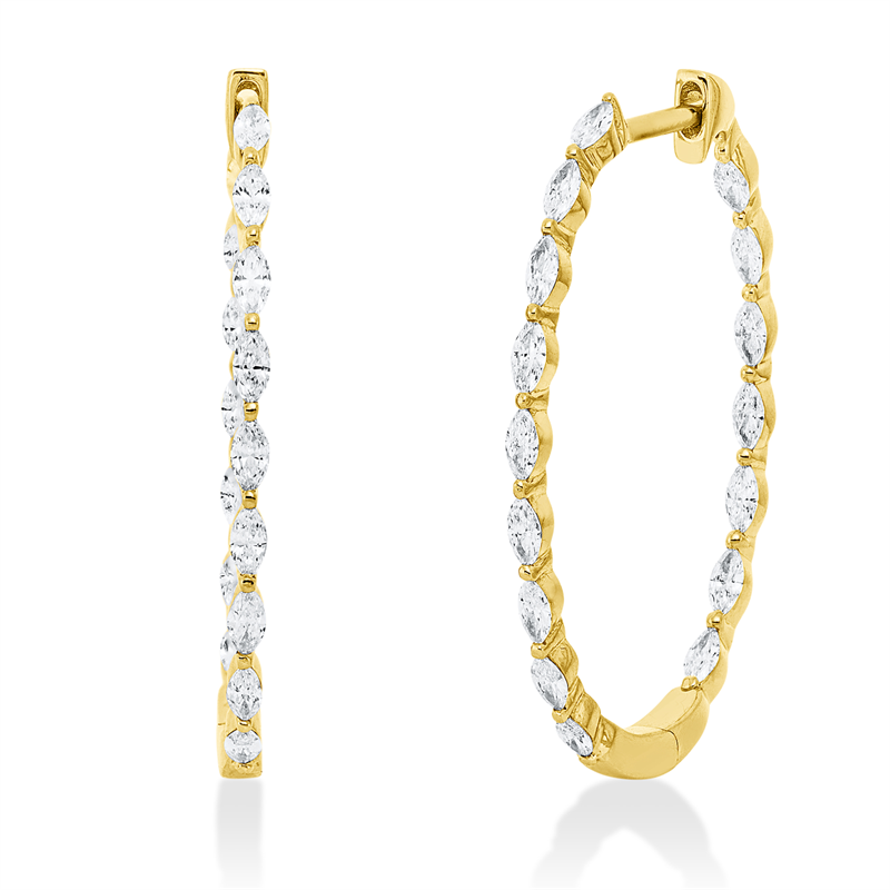 Modern Woman Creolen Weißgold 18kt 0,96ct