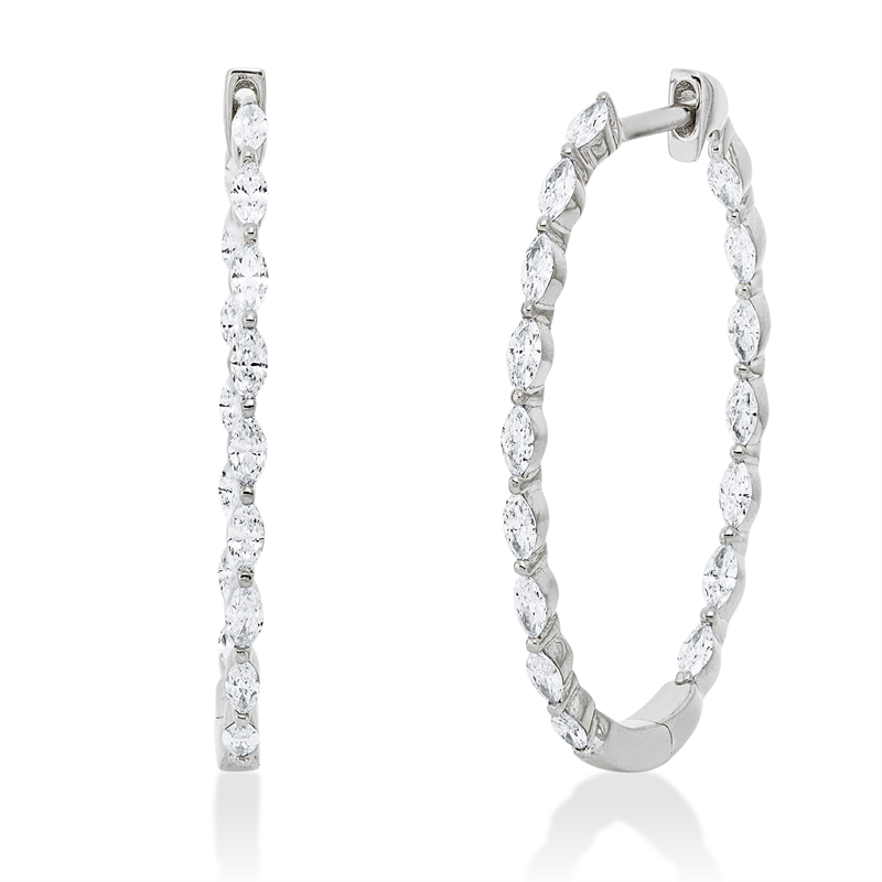 Modern Woman Creolen Weißgold 18kt 0,96ct
