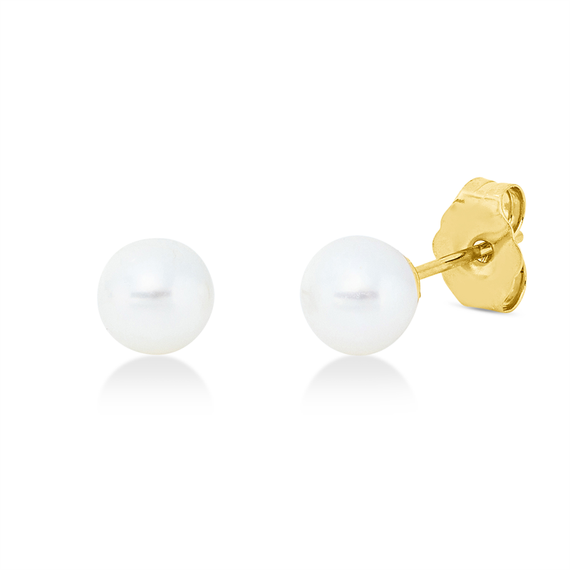 Perle Ohrstecker Gelbgold 18kt