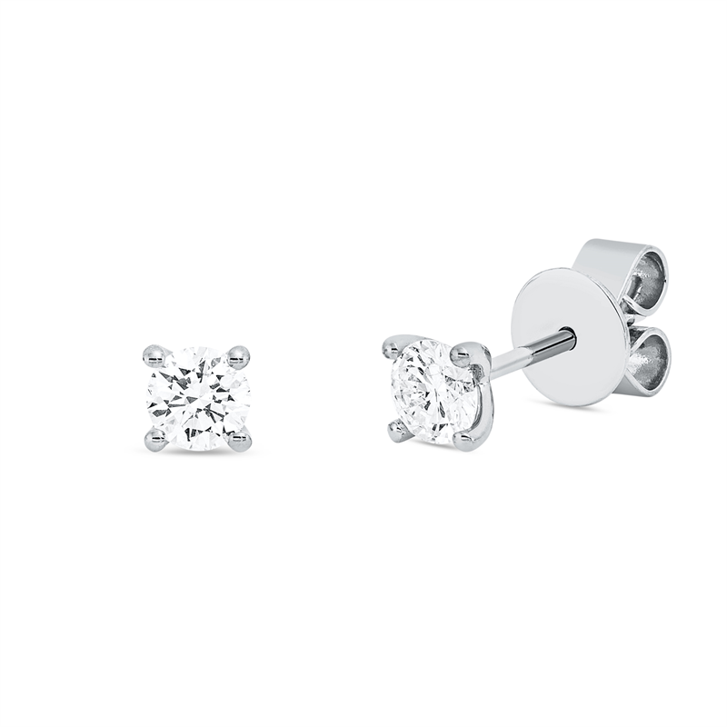 Solitaire Ohrstecker Weißgold 18kt 0,5ct