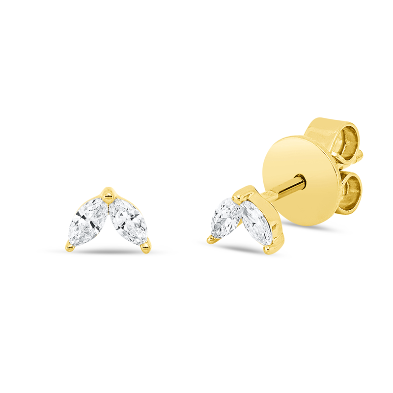 Modern Woman Ohrstecker Gelbgold 18kt 0,13ct