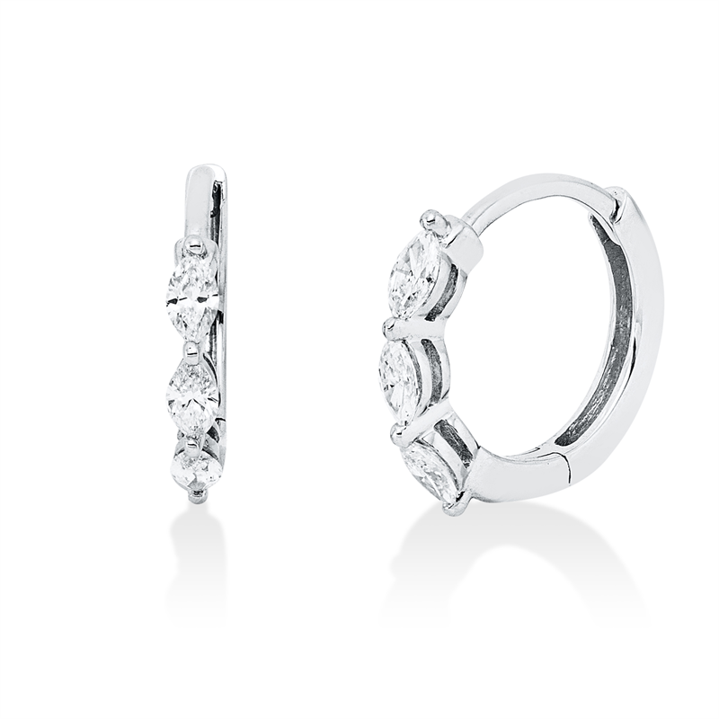 Modern Woman Creolen Weißgold 18kt 0,22ct