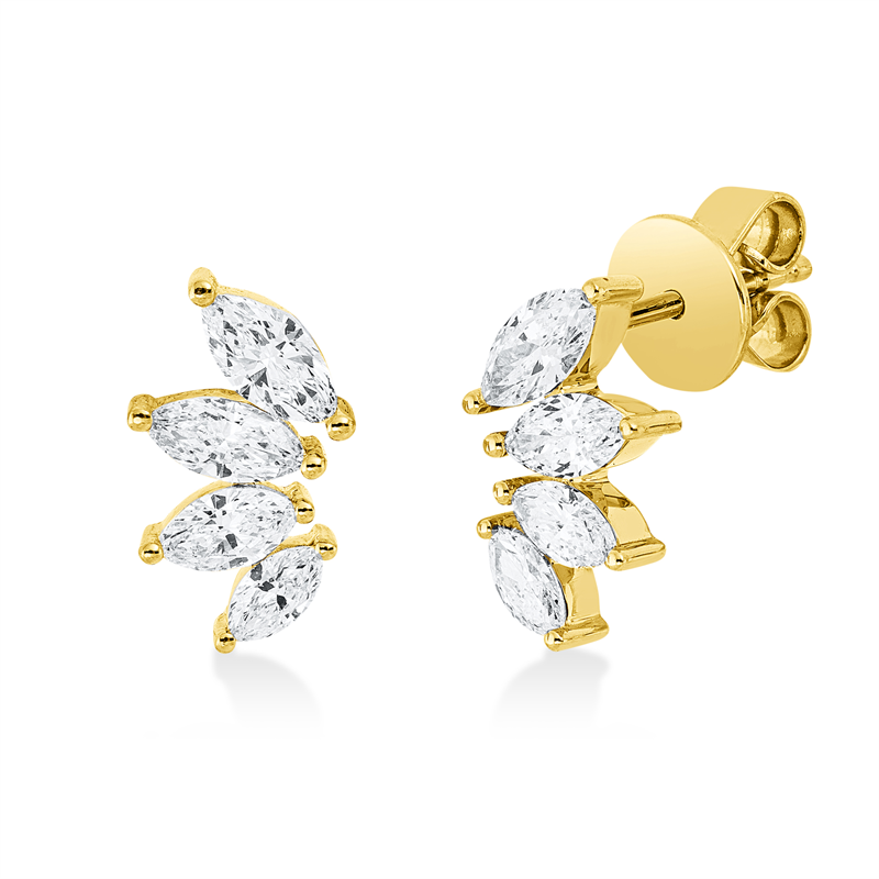 Modern Woman Ohrstecker Gelbgold 18kt 0,78ct