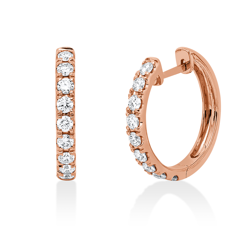 Modern Woman Creolen Rotgold 18kt 0,61ct