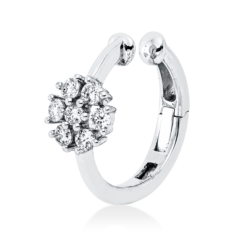 Modern Woman Creolen Gelbgold / Weißgold 18kt 0,17ct