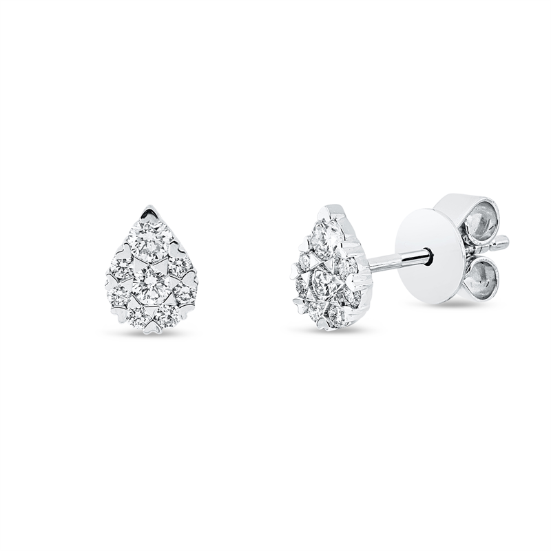 Illusion Classic Ohrstecker Weißgold 18kt Ref-2W314