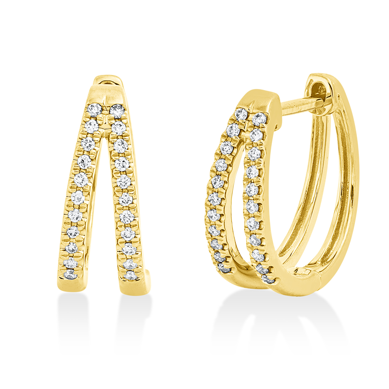 Modern Woman Creolen Weißgold 18kt 0,12ct