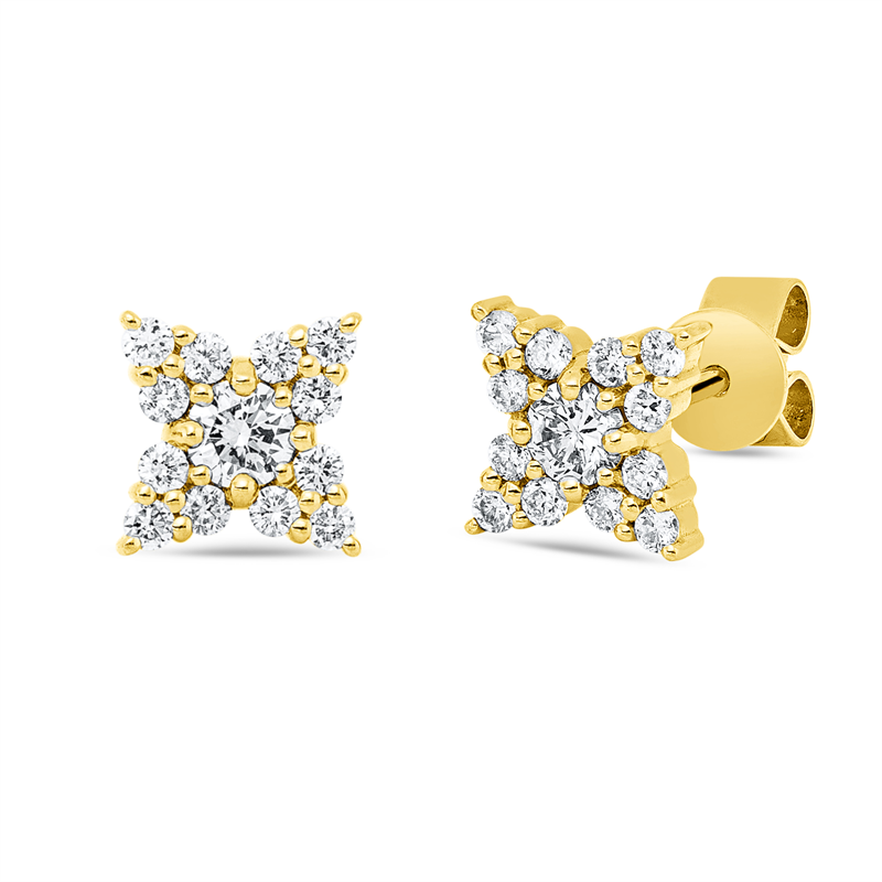 Modern Woman Ohrstecker Gelbgold 18kt 0,42ct