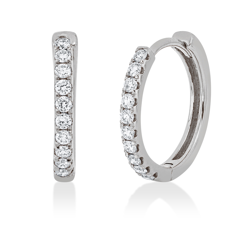 Modern Woman Creolen Weißgold 18kt 0,21ct