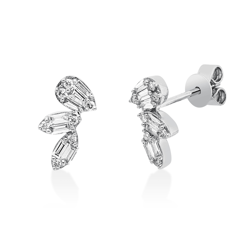Baguette Ohrstecker Weißgold 18kt 0,29ct