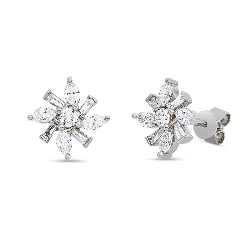 Baguette Ohrstecker Gelbgold 18kt 0,73ct