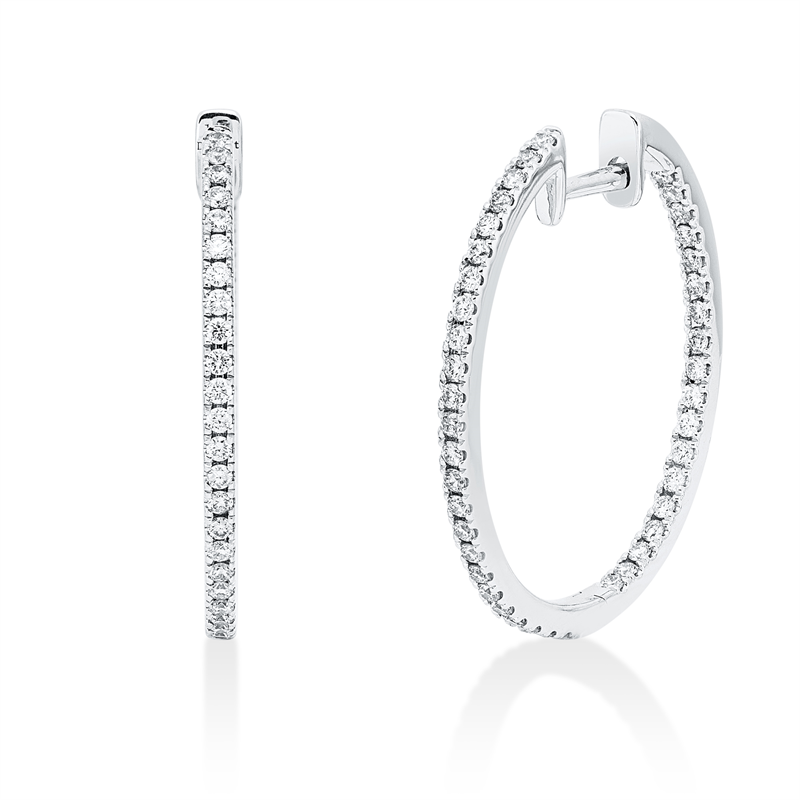 Modern Woman Creolen Weißgold 14kt 0,72ct