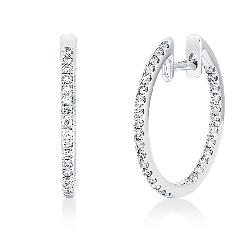 Modern Woman Creolen Weißgold 14kt 0,51ct