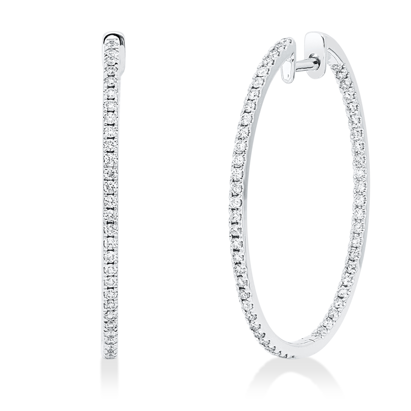 Modern Woman Creolen Weißgold 14kt 0,95ct