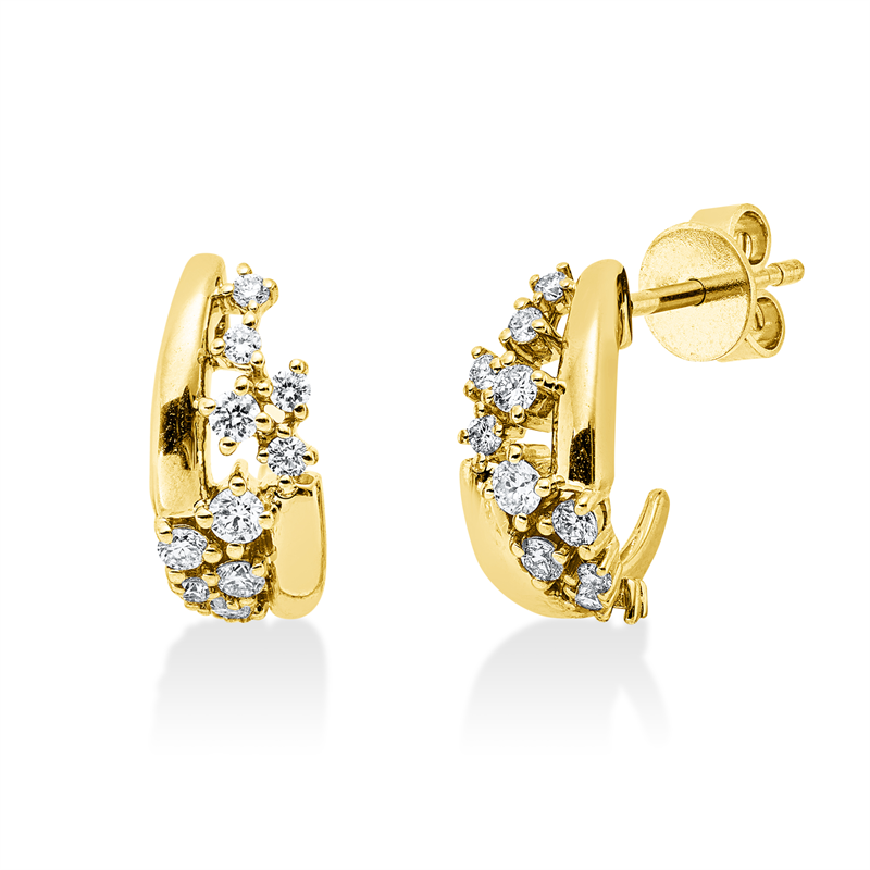 Modern Woman Ohrstecker Gelbgold 14kt 0,34ct