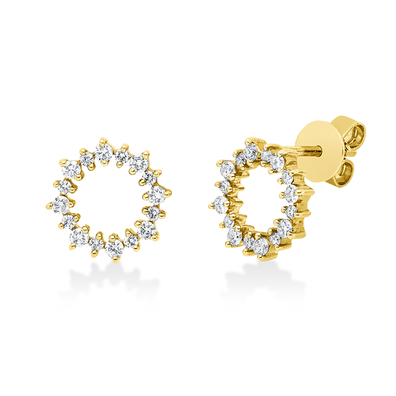Modern Woman Ohrstecker Gelbgold 14kt 0,3ct