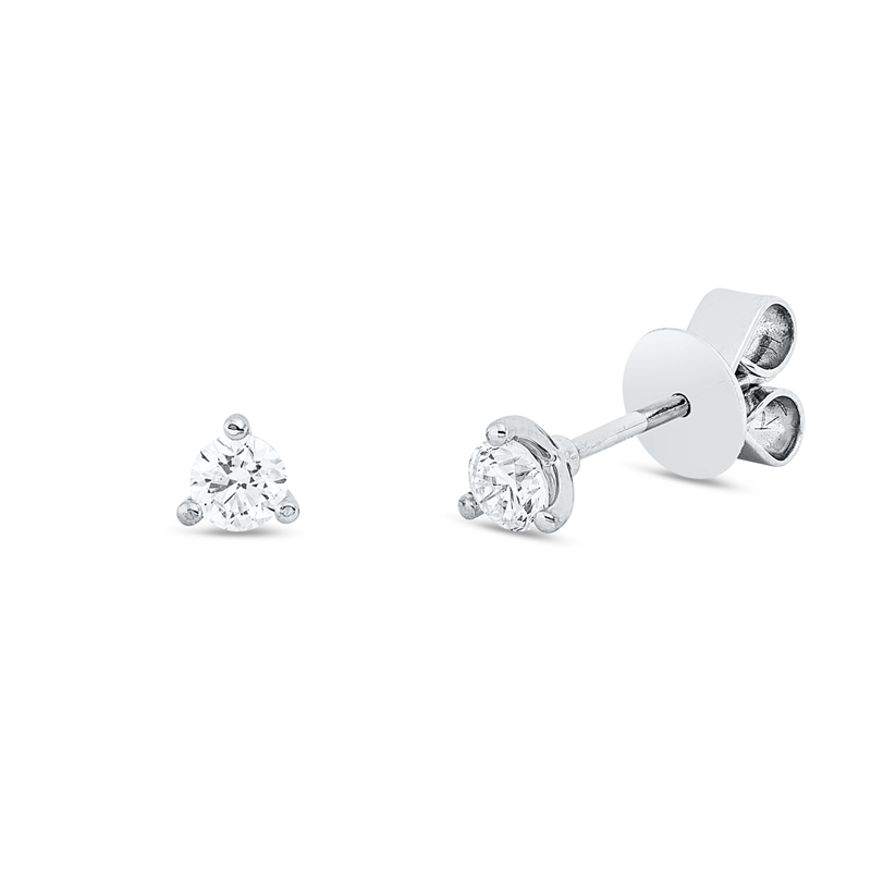 Solitaire Ohrstecker Weißgold 18kt 0,3ct