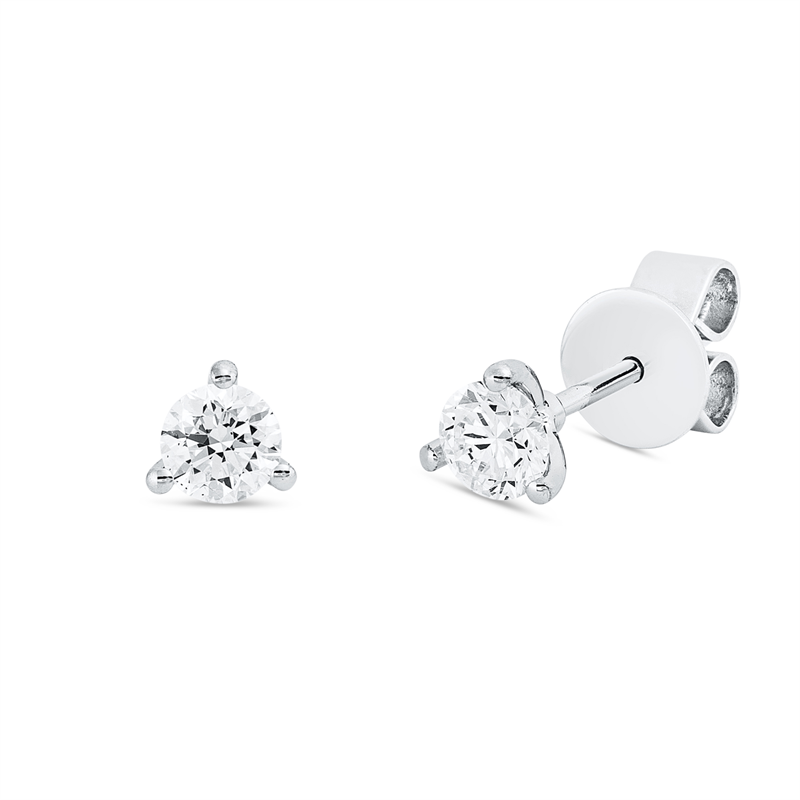 Solitaire Ohrstecker Weißgold 18kt 0,5ct