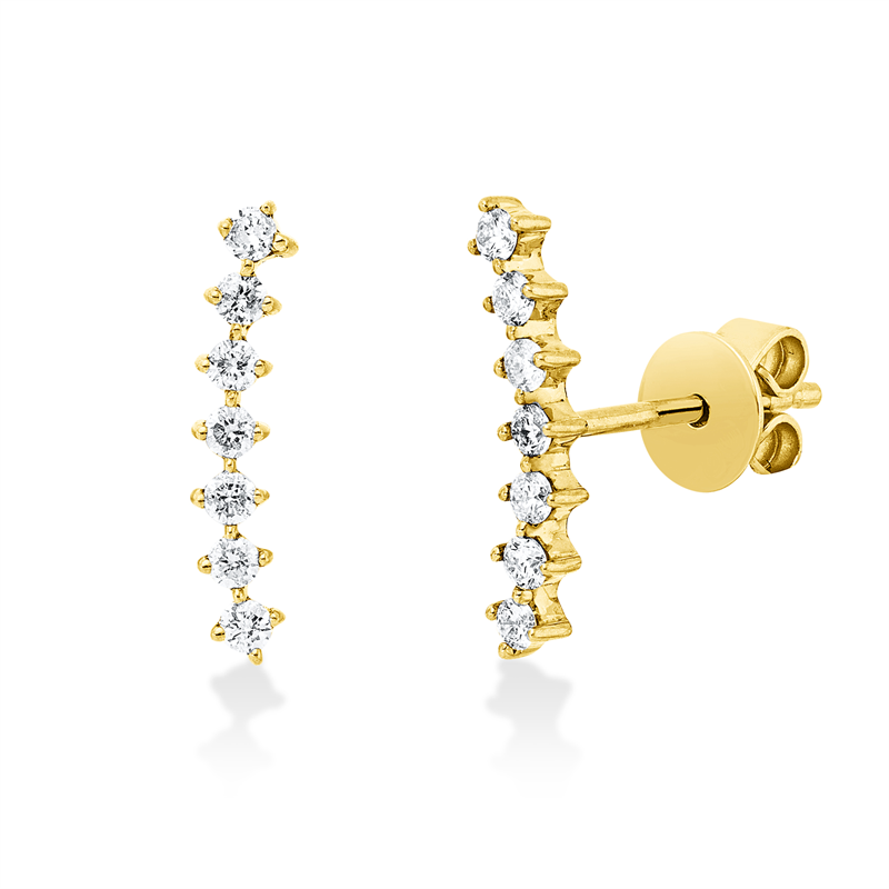 Modern Woman Ohrstecker Gelbgold 18kt 0,19ct