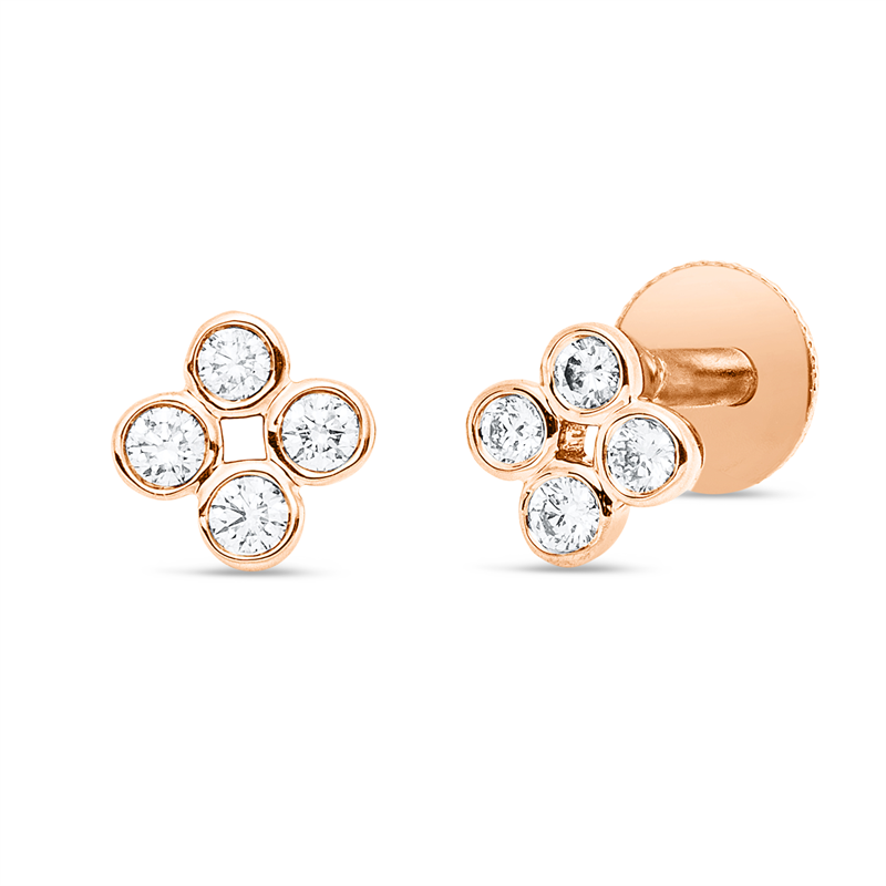Modern Woman Ohrstecker Weißgold 18kt 0,15ct