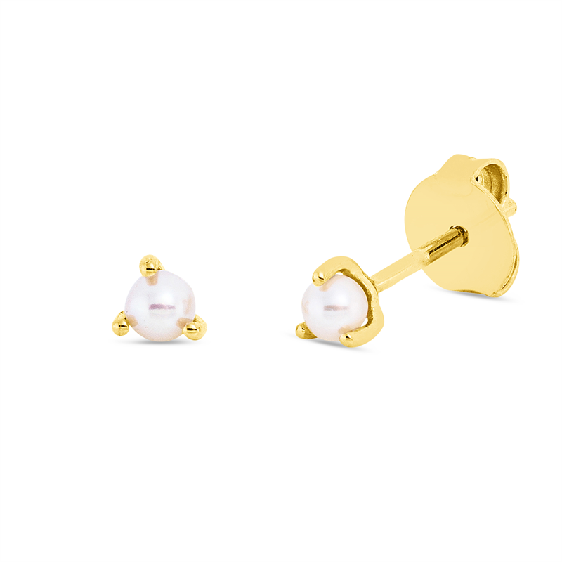 Perle Ohrstecker Gelbgold 18kt