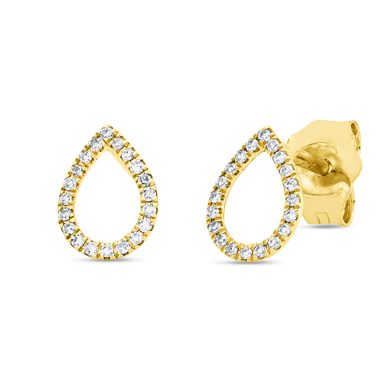 Symbol Creolen Weißgold 18kt 0,06ct