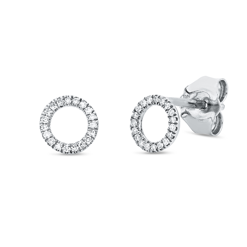 Symbol Ohrstecker Weißgold 18kt 0,06ct