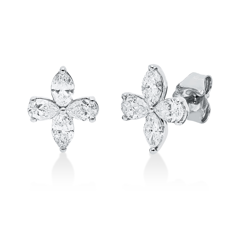 Modern Woman Ohrstecker Weißgold 18kt 0,8ct