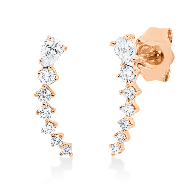 Modern Woman Ohrstecker Rotgold 18kt 0,25ct