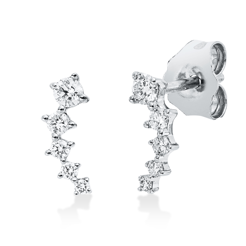 Modern Woman Ohrstecker Weißgold 18kt 0,16ct