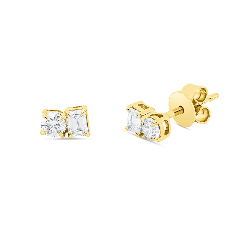 Modern Woman Ohrstecker Gelbgold 18kt 0,41ct