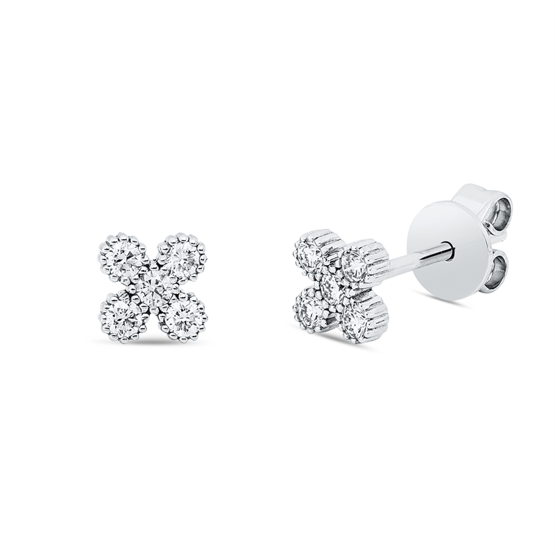 Modern Woman Ohrstecker Weißgold 18kt 0,18ct