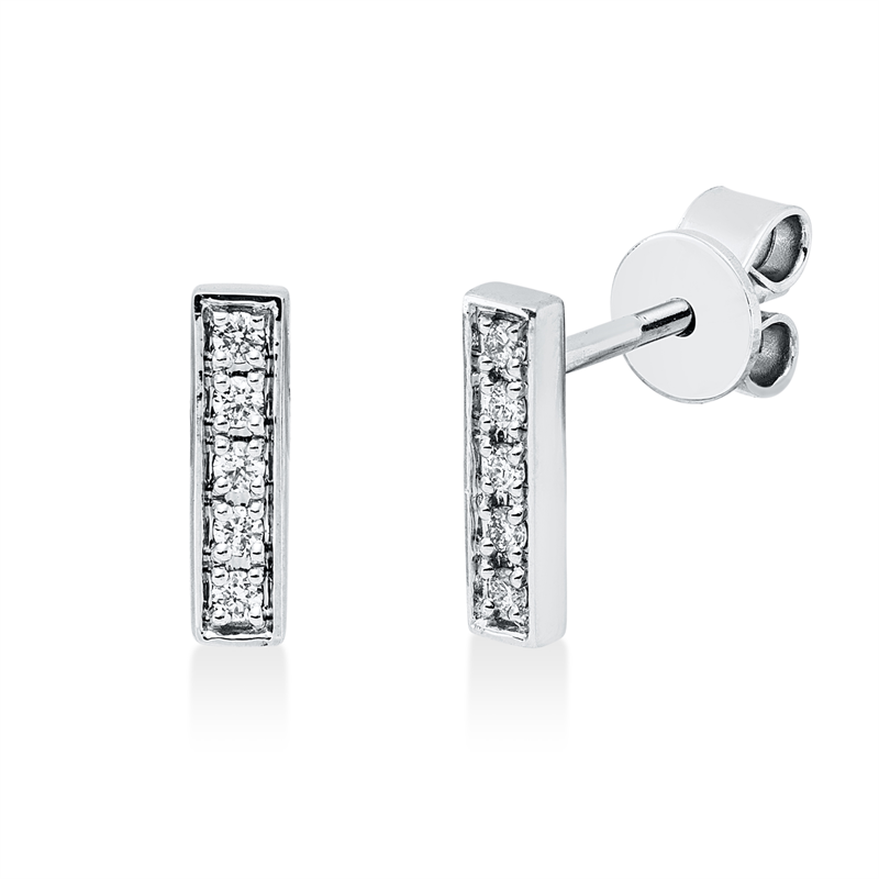 Modern Woman Ohrstecker Weißgold 18kt 0,09ct