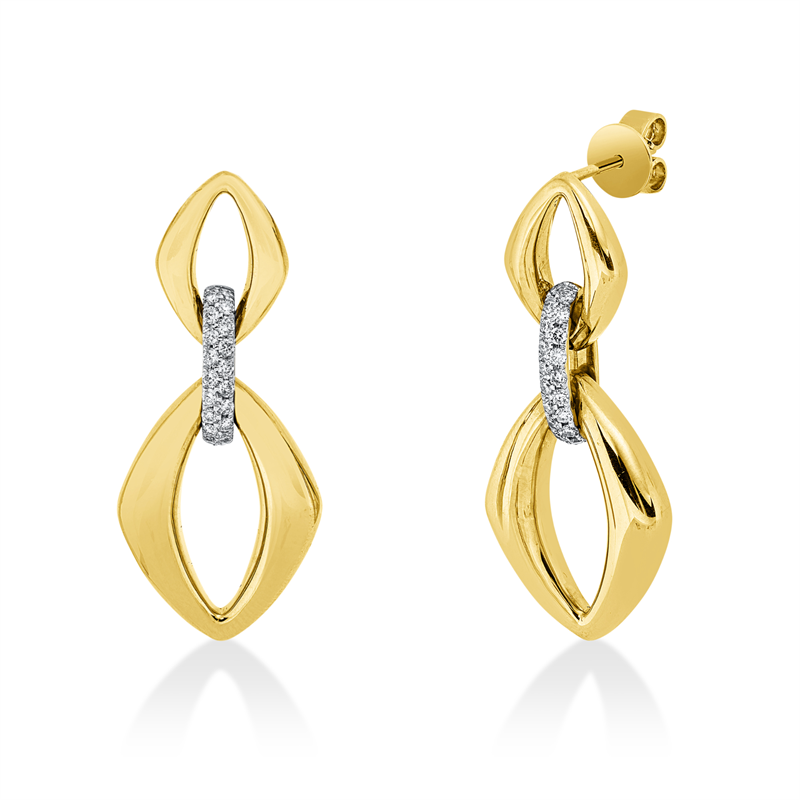 Modern Woman Ohrschmuck Gelbgold / Weißgold 14kt 0,33ct