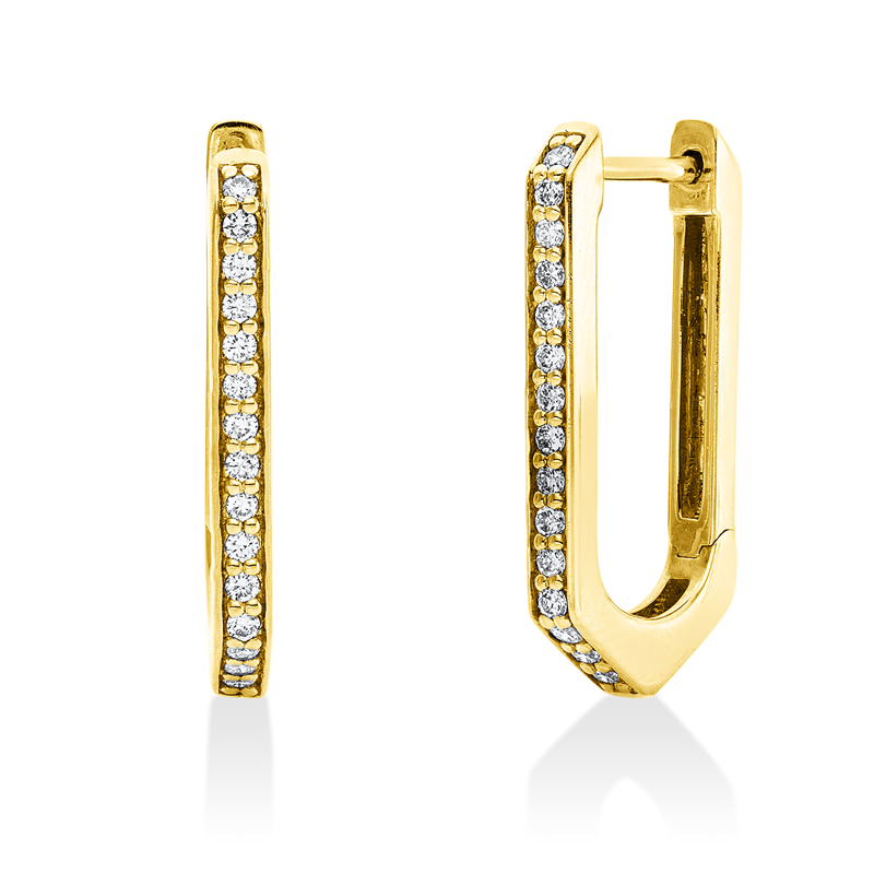 Modern Woman Creolen Gelbgold 14kt 0,21ct