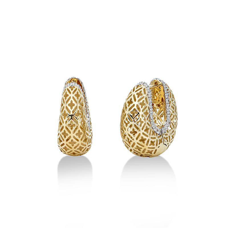 Modern Woman Creolen Gelbgold / Weißgold 14kt 0,54ct